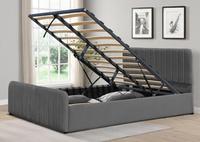 Fournisseur d'Usine en Gros Cadre de Lit Capitonnage en Velours Double ou Queen Size avec Rangement pour Chambre à Coucher