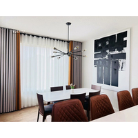 Rideau transparent blanc pour fenêtre avec sensation de chute et design de style moderne de luxe personnalisé pour le salon avec rideau en tissu