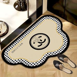 Bathroom <b>Mat</b> Diatomaceous Earth Crystal Velvet Absorbent Non Slip Novelty Shape Floral Pattern Home Use - Product Image 2