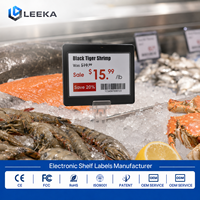 LEEKA ESL, Etiqueta Electrónica para Estantes de Fácil Instalación, Etiqueta de Precio Digital con Tinta Electrónica de 4 Colores, Resistente al Agua