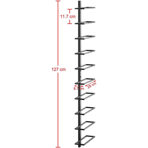 <span class=keywords><strong>Portabottiglie</strong></span> da Parete Decorativo per 12 Bottiglie, Organizzatore Rimovibile Fai-da-Te per Bar e Cantina - Product Image 6
