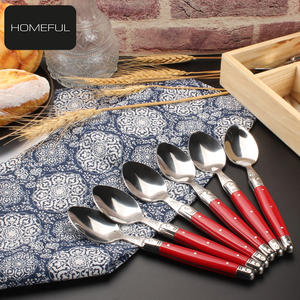 Couteaux à steak, cuillères et fourchettes <span class=keywords><strong>Laguiole</strong></span> en acier inoxydable de conception française, avec cuillère à thé, dans une boîte en bois - Product Image 6