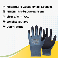 Gants de travail de sécurité industrielle XINGYU Dumax en nylon 15 jauges enduits de mousse de nitrile, antidérapants, adhérence ferme, pour la réparation de machines et d'automobiles