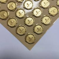 Étiquette en plastique d'autocollant de sceau de cire en relief d'or auto-adhésif de LOGO 3D de marque personnalisée