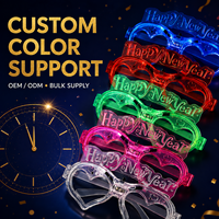 Lunettes Lumineuses Joyeux Nouvel An Personnalisables en Forme de Cœur – Fabricant OEM/ODM pour Fêtes et Distributeurs d'Événements