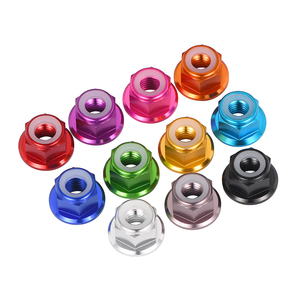 Écrou de blocage hexagonal en alliage d'aluminium M2-M8 avec anneau en nylon coloré pour réparation DIY - Product Image 4