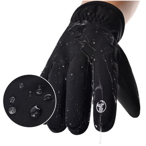 Gants de ski d'hiver noirs, compatibles avec écran tactile, chauds, pour guidons de vélo électrique, unisexe, adulte - Product Image 1
