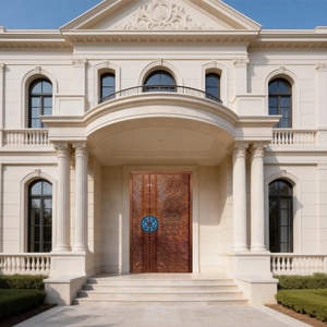 <span class=keywords><strong>Porte</strong></span> <span class=keywords><strong>d</strong></span>'<span class=keywords><strong>entrée</strong></span> <span class=keywords><strong>de</strong></span> villa en cuivre forgé à la main avec incrustation cloisonné, design personnalisé, insonorisée, isolée, avec serrure intelligente, ignifuge et sécurisée - Product Image 2