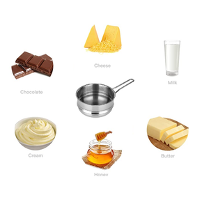 Olla de acero inoxidable para baño maría, olla para derretir chocolate, <span class=keywords><strong>cacerola</strong></span> para leche <span class=keywords><strong>con</strong></span> mango único, cesta <span class=keywords><strong>vaporera</strong></span> y tapa de vidrio - Product Image 3