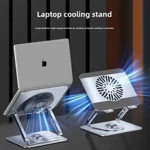 Carbon Steel Folding <b>Stand</b> with Fan Cooling New Desktop Lift for Laptop and <b>Tablet</b> Hardware - Product Image 2
