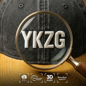 หมวกแก๊ปทรงเรโทร YKZG ปักโลโก้แบบกำหนดเอง ปักลาย 3 มิติ ขนาด 3.0 มม. ทรงมงกุฎแบบขาดๆ ซักทำเก่า  ติดกระดุมแบบ Single Breasted Buckle ผ้าทวิลล์ซักหนัก - Product Image 3