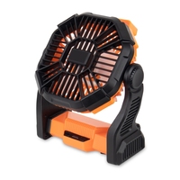 Portable Rechargeable 5200mAh LED Lumière Camping Ventilateur Crochets Matière Plastique Portable Petits Ventilateurs