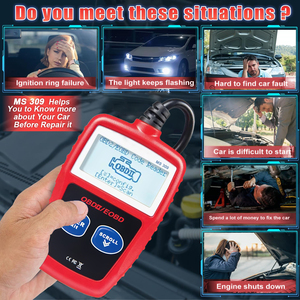 Pembaca kode otomatis MS309 pemindai OBD2 baru, dengan sertifikasi CE alat diagnostik multi-kompatibel untuk mesin mobil - Product Image 5