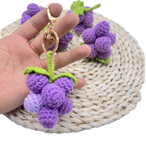 <span class=keywords><strong>Porte</strong></span>-clés en peluche de fruit Kawaii mignon tissé tricoté carotte sac à main breloque sac accessoires pendentif pour <span class=keywords><strong>porte</strong></span>-clés décor de voiture - Product Image 1