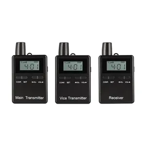 Duplex Long Range Intercom Wireless Talkie Walkie Tour Guide System 2 Way Radio Guide System For Hajj Travel And Conference