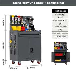 Düşük maliyetli çok fonksiyonlu oto tamir atölyesi kabine arabası demir Metal Modern tasarım alet kutusu arabası ayarlanabilir depolama - Product Image 5