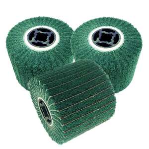 Grosir 120*100*19mm roda sikat kain nilon tutup non-tenun logam abrasif cakram untuk pasir kain poles OEM untuk baja - Product Image 6