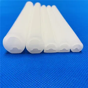 Customized Shape Custom Color Silicone Sleeve 270 Degree 360 Degree D Shape Neon Flexible Silicone Tubing