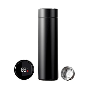 500ml Stainless Steel LED Smart Temperature Display Thermal <b>Flask</b> Cup IntelliTermos Digital Home Use Water <b>Bottle</b> Tea Strainer - Product Image 5