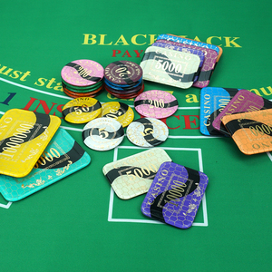 Jetons de poker en acrylique de casino anti-faux UV 40 45 <span class=keywords><strong>50</strong></span> 55mm jetons ronds Rfid avec logo personnalisé valeur pour tournoi de poker - Product Image 6