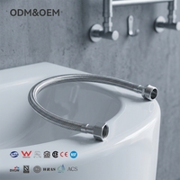 Tuyau flexible en métal tressé en acier inoxydable pour robinet d'évier de cuisine et de salle de bain, plomberie, tube intérieur en EPDM, garantie 20 ans