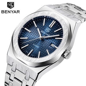 BENYAR 5156 nouvelle montre d'affaires pour hommes cadran 40mm 30 mètres étanche montre à Quartz pour hommes chronomètre course seconde montre - Product Image 1
