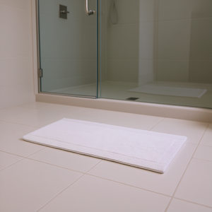 Tapis de bain DB 100% coton tufté avec support TPR, rectangulaire, couleur unie, pour usage domestique, épais, doux et absorbant - Product Image 2