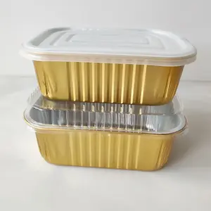 1lb. Shallow Oblong Aluminum Foil Barbecue And Tray Plastic Soup Noodle Food Aluminum Foil Bowl Container