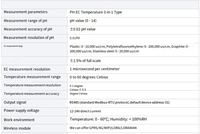 Analyseur de qualité de l'eau trois-en-un Envitec Aquaculture RS485 4-20mA 0-5V Capteur numérique EC PH Température