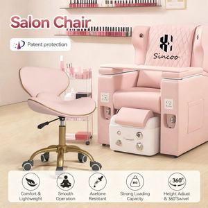 Beige Use High Quality High Load Bearing Saddle Chair with Wheels Dental Chair Customizable Color Pedicure Small <b>Stool</b> - Product Image 2