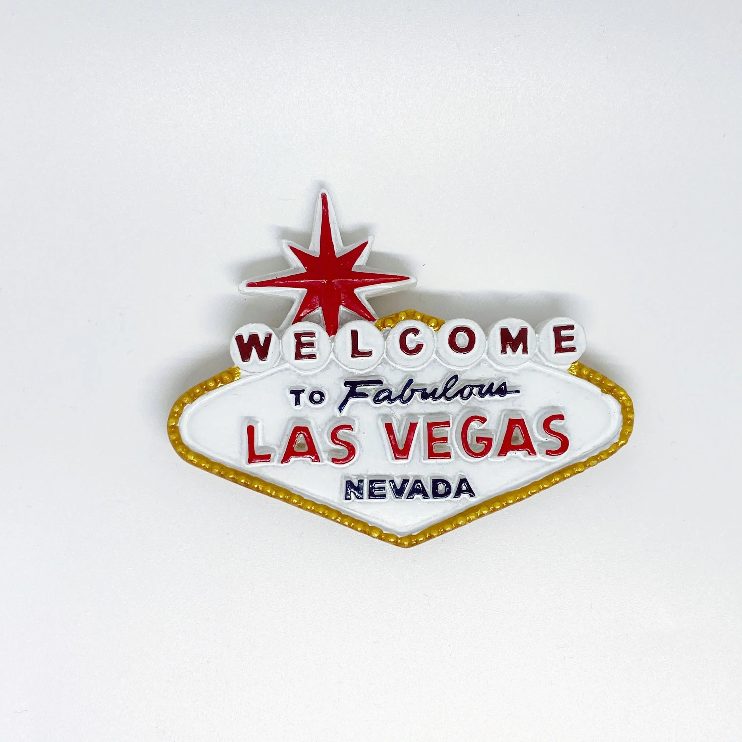 Yiwu Baiwen Groothandel Promotionele Las Vegas, Usa Custom Koelkastmagneet Souvenir Hars Koelkast Magneet Toeristische Gift