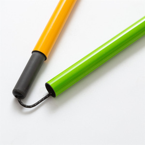 Bastones de Senderismo Plegables de 4 Secciones de Fibra de Carbono Ultraligeros, Bastones de Caminata Ligeros para Exteriores, Coloridos Amarillo Naranja Verde con Punta Metálica - Product Image 3