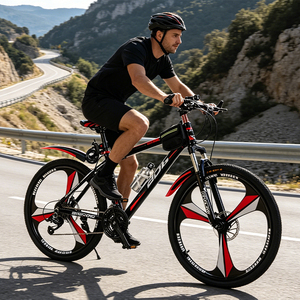 <span class=keywords><strong>Bicicleta</strong></span> <span class=keywords><strong>de</strong></span> Carretera Ultraligera <span class=keywords><strong>de</strong></span> 24/26 Pulgadas, <span class=keywords><strong>Bicicleta</strong></span> <span class=keywords><strong>de</strong></span> Montaña <span class=keywords><strong>para</strong></span> Hombre y Mujer, 21 Velocidades, Neumáticos Anchos, Rueda Grande Azul - Product Image 5