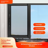 Ventana de Seguridad Deslizante Invisible de Acero Inoxidable 304 con Marco Oculto de Aleación de Aluminio de 5.5cm de Grosor y Diseño Delgado Personalizado