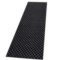 LITA Custom Size Runner Rug Mat Non-Slip Rubber Backing Machine Washable 7mm Thick Checkerboard Gray Indoor/Outdoor Use