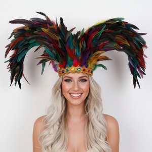 أزياء حفلات الهالوين، إكسسوارات أزياء الكرنفال، أغطية رأس بالريش، طقم أزياء تنكرية للنساء البالغات، متوفر بتصميم الصدف البحري - Product Image 2