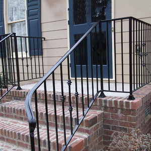 French-Style Iron <strong>Handrail</strong> <strong>for</strong> Outdoor <strong>Steps</strong> &amp; Interior Stair Railings - Product Image 3