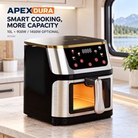 Friteuse à air numérique 10 litres, grande capacité, avec revêtement alimentaire, multifonctionnelle, fabricant OEM ODM pour importateurs