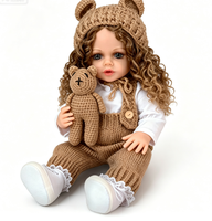 Muñeca Bebé Reborn de Vinilo Suave, Realista, Habla Inglés, Ruso y Español, Muñeca Interactiva de Simulación, Regalo