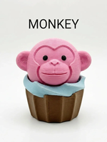 Porte-clés anti-stress imprimé en 3D en forme de cupcake du zodiaque chinois, avec fonction de clic, pour cadeaux promotionnels, pendentif décoratif pour sac à dos