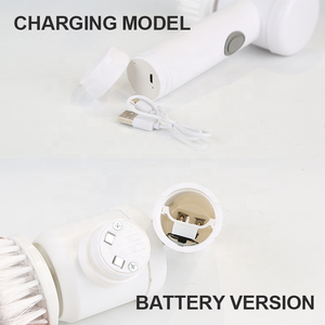 แปรงทำความสะอาดไฟฟ้าในครัวแบบ USB หรือแบตเตอรี่สำหรับใช้ทำความสะอาดอ่างอาบน้ำในห้องน้ำหมุนได้5-in-1 - Product Image 6