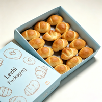 Boîte en carton à motif de dessin animé de Noël pour gâteaux et chocolats, avec pelliculage mat offset, de qualité alimentaire, pour l'emballage de gâteaux et de chocolats