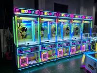 Eayshare Máquina de Garra de Arcade Transparente con Diseño Personalizable, Operada con Monedas, para Regalos Sorpresa, con Aceptador de Billetes