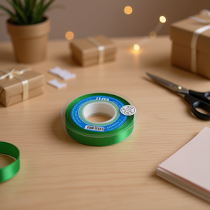 ริบบิ้นผ้าซาตินอิลัน 2.5 ม. 25 หลา สีเขียว D13 - Product Image 3