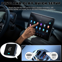 Dongle CarPlay sans fil TENOVA Factory Mini WiFi 5.8GHz 5 USB-C Connexion automatique sans latence pour BMW Audi Mercedes VW Toyota