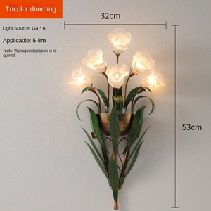 Le lampade da <span class=keywords><strong>parete</strong></span> a <span class=keywords><strong>LED</strong></span> in stile Country francese sono adatte per decorare le pareti di sfondo della TV e le testiere delle camere da letto. - Product Image 6