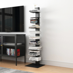Étagère à livres à 10 niveaux, bibliothèque en métal sur pied, bibliothèque verticale en acier <span class=keywords><strong>invisible</strong></span> - Product Image 5