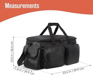 Bolsa para Equipo de DJ, Accesorios para Músicos, Organizador de Cables, Bolsa de Transporte con Base Acolchada Desmontable - Product Image 3