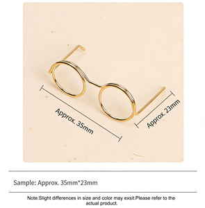 Lot de 50 mini-lunettes pour poupées, accessoires décoratifs pour jouets en peluche, idéal pour les projets de bricolage - Product Image 2