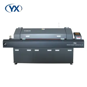 Adjustable Speed YX835 Hot Wind Reflow Oven PCB Reflow Soldering+8 Heating Zone the pick and Place Machine